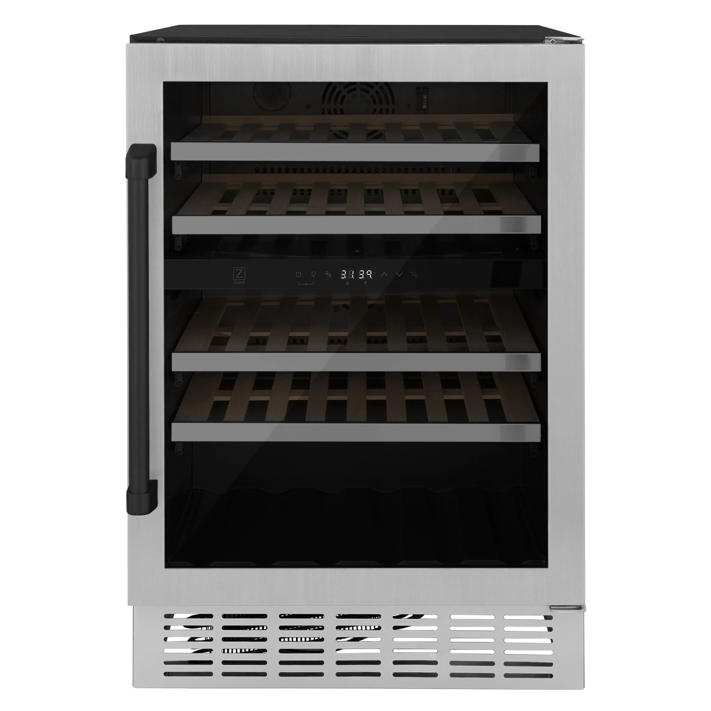 ZLINE 24" Dual Zone 44-Bottle Wine Cooler in Stainless Steel with Accent (RWV-UD-24)