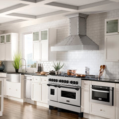 ZLINE Autograph Edition 48" 6.0 cu. ft. Dual Fuel Range with Gas Stove and Electric Oven in DuraSnow® Stainless Steel with Accents - RASZ-SN-48