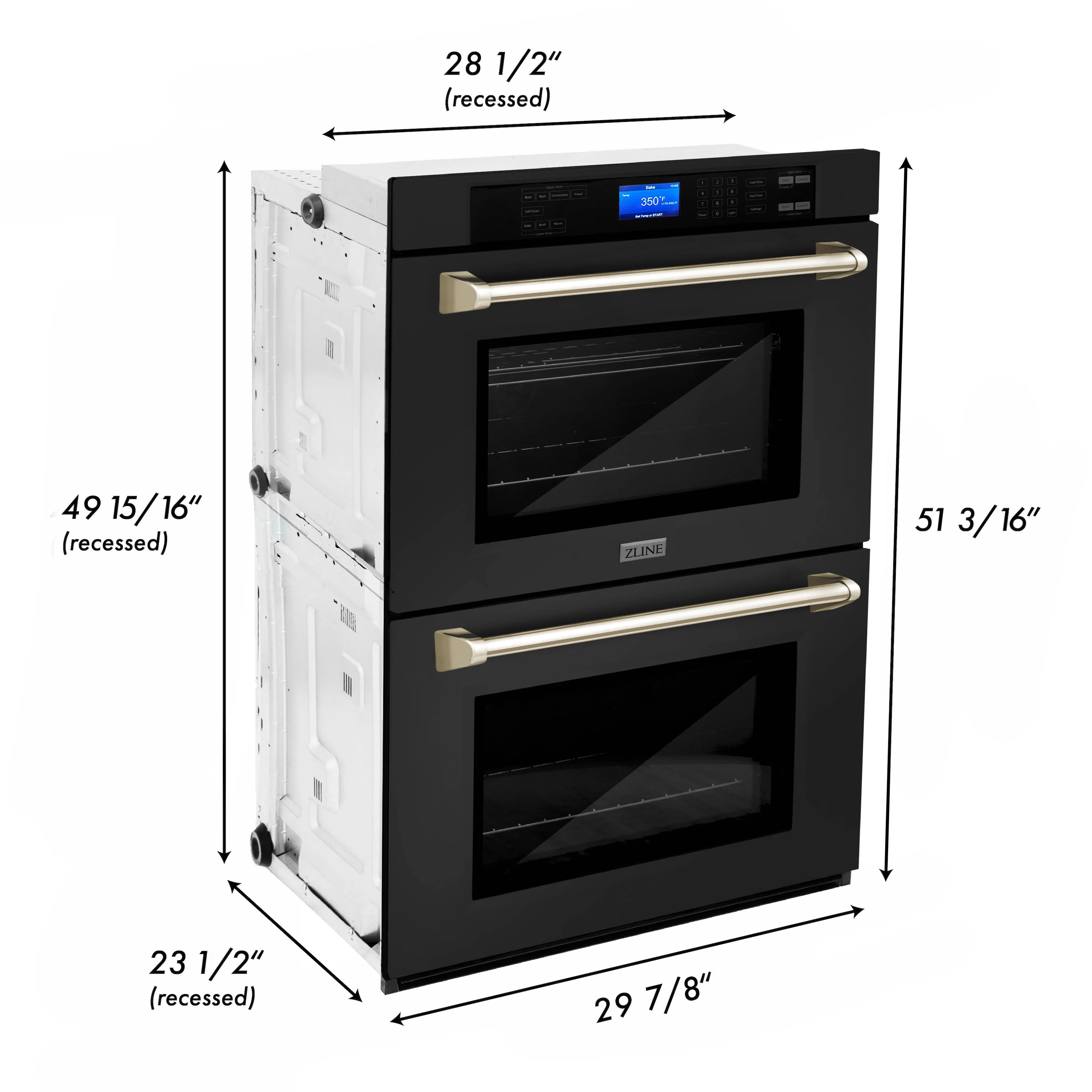 24 electric double wall oven self cleaning deals