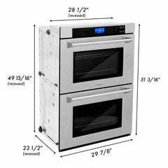 ZLINE 30" Professional Double Wall Oven with Self Clean and True Convection in Stainless Steel (AWD-30)