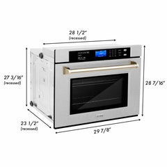 ZLINE 30" Autograph Edition Single Wall Oven with Self Clean and True Convection in Fingerprint Resistant Stainless Steel (AWSSZ-30)