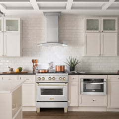 ZLINE Autograph Edition 30" 4.0 cu. ft. Dual Fuel Range with Gas Stove and Electric Oven in DuraSnow® Stainless Steel with Accents - RASZ-SN-30