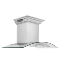 ZLINE Wall Mount Range Hood in Stainless Steel with Built-in CrownSound Bluetooth Speakers - KN4CRN-BT