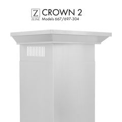 ZLINE Crown Molding Profile 2 for Wall Mount Range Hood - CM2-667/697-304