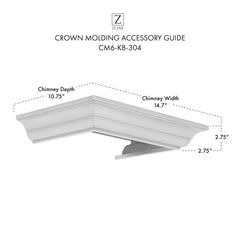 ZLINE Crown Molding Profile 6 for Wall Mount Range Hood - CM6-KB-304