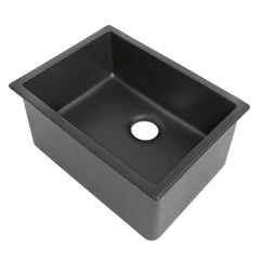 ZLINE 24 in. Rome Dual Mount Single Bowl Fireclay Kitchen Sink with Bottom Grid - FRC5123-CL-24
