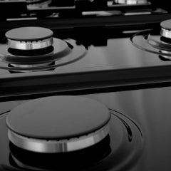 ZLINE 30-Inch Porcelain Gas Stovetop in Fingerprint Resistant Stainless Steel with 4 Gas Burners and Griddle - RTS-GR-30