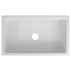 ZLINE 30 in. Venice Farmhouse Apron Front Reversible Single Bowl Fireclay Kitchen Sink with Bottom Grid - FRC5119