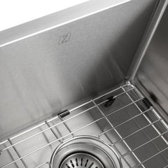 ZLINE 33 in. Anton Undermount Double Bowl Stainless Steel Kitchen Sink with Bottom Grid, SR50D-33