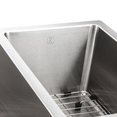ZLINE 33 in. Cortina Undermount Double Bowl Stainless Steel Kitchen Sink with Bottom Grid, SC70D-33