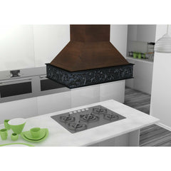 ZLINE 36" Wooden Island Mount Range Hood in Antigua and Walnut - 9373AR-36