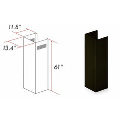 ZLINE 61" Extended Chimney and Crown - 8667B-E