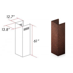 ZLINE 61" Extended Chimney and Crown - 8667E-E