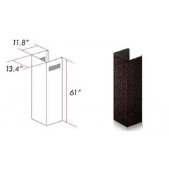 ZLINE 61" Extended Chimney and Crown - 8667F-E