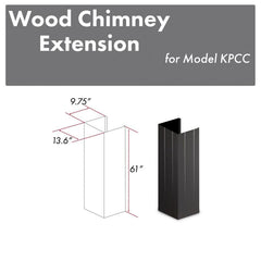 ZLINE 61" Wooden Chimney Extension for Ceilings up to 12 ft. - KPCC-E
