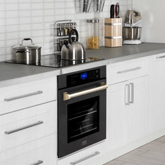 (archived) ZLINE 30" Autograph Edition Single Wall Oven with Self Clean and True Convection in Black Stainless Steel (AWSZ-30-BS) - The Home Selection