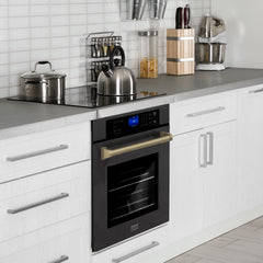 (archived) ZLINE 30" Autograph Edition Single Wall Oven with Self Clean and True Convection in Black Stainless Steel (AWSZ-30-BS) - The Home Selection