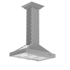 (archived) ZLINE 30" Designer Series Stainless Island Range Hood - KB2i-4SSXS-30 - The Home Selection