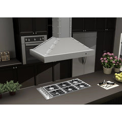 (archived) ZLINE 30" Designer Series Stainless Island Range Hood - KB2i-4SSXS-30 - The Home Selection