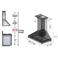 (archived) ZLINE 30" Ducted Unfinished Wooden Wall Mount Range Hood - KBUFC - The Home Selection