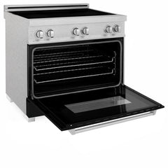 (archived) ZLINE 36" 4.6 cu. ft. Induction Range with a 4 Element Stove and Electric Oven in Black Matte (RAINDS-BLM-36) - The Home Selection
