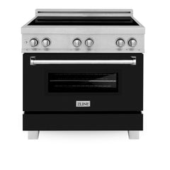 (archived) ZLINE 36" 4.6 cu. ft. Induction Range with a 4 Element Stove and Electric Oven in Black Matte (RAINDS-BLM-36) - The Home Selection