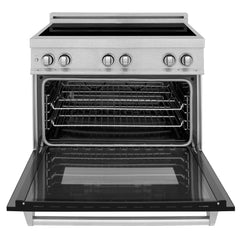 (archived) ZLINE 36" 4.6 cu. ft. Induction Range with a 4 Element Stove and Electric Oven in Black Matte (RAINDS-BLM-36) - The Home Selection