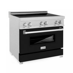 (archived) ZLINE 36" 4.6 cu. ft. Induction Range with a 4 Element Stove and Electric Oven in Black Matte (RAINDS-BLM-36) - The Home Selection