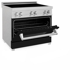 (archived) ZLINE 36" 4.6 cu. ft. Induction Range with a 4 Element Stove and Electric Oven in Black Matte (RAINDS-BLM-36) - The Home Selection