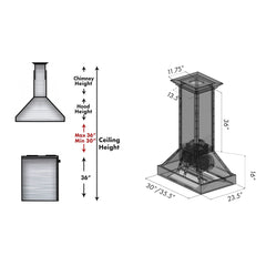 (archived) ZLINE 36" Designer Series Copper Island Range Hood (655i-SCCCS-36) - The Home Selection