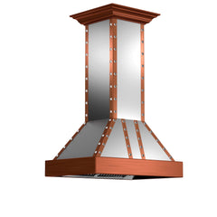 (archived) ZLINE 36" Designer Series Copper Island Range Hood (655i-SCCCS-36) - The Home Selection
