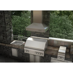 (archived) ZLINE 48" Ducted Wall Mount Range Hood with Single Remote Blower in Stainless Steel (697-RS-48-400) - The Home Selection