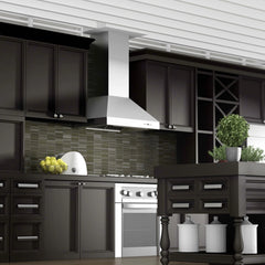 (archived) ZLINE 48" Ducted Wall Mount Range Hood with Single Remote Blower in Stainless Steel (697-RS-48-400) - The Home Selection