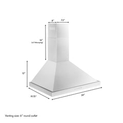 (archived) ZLINE Alpine Series Ducted Wall Mount Range Hood in Stainless Steel - ALP10WL - The Home Selection