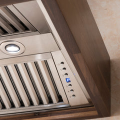 (archived) ZLINE Convertible Designer Series Wooden Wall Mount Range Hood in Butcher Block - 681W - The Home Selection