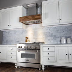 (archived) ZLINE Convertible Designer Series Wooden Wall Mount Range Hood in Butcher Block - 681W - The Home Selection