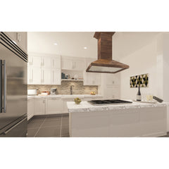 (archived) ZLINE Convertible Vent Wooden Island Mount Range Hood in Walnut - KBiRR - The Home Selection