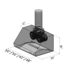 (archived) ZLINE Designer Series Oil-Rubbed Bronze Island Mount Range Hood - 8GL2Bi (not existing to zline site) - The Home Selection