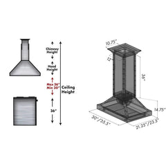 (archived) ZLINE Designer Series Stainless Island Range Hood (KB2i-CSSXS) - The Home Selection