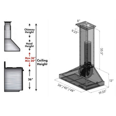 (archived) ZLINE Designer Series Wall Mount Range Hood - KB2-4SSXS - The Home Selection