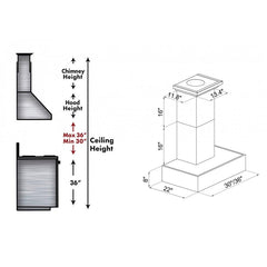 (archived) ZLINE Dual Remote Blower Designer Series Wooden Wall Mount Range Hood in Butcher Block - 681M-RD - The Home Selection