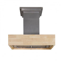 (archived) ZLINE Dual Remote Blower Designer Series Wooden Wall Mount Range Hood in Butcher Block - 681M-RD - The Home Selection