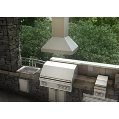 (archived) ZLINE Ducted Island Mount Range Hood in Outdoor Approved Stainless Steel - 597i-304 - The Home Selection