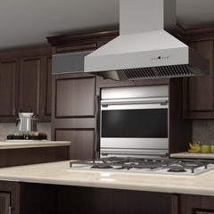 (archived) ZLINE Ducted Island Mount Range Hood in Stainless Steel - 697i - The Home Selection