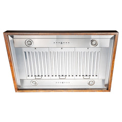 (archived) ZLINE Ducted Wooden Island Mount Range Hood in Walnut with Remote Motor KBiRR-RD - The Home Selection