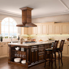 (archived) ZLINE Ducted Wooden Island Mount Range Hood in Walnut with Remote Motor - KBiRR-RS-400 - The Home Selection