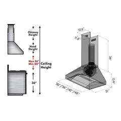 (archived) ZLINE Outdoor Wall Mount Range Hood in Stainless Steel - 687-304 - The Home Selection