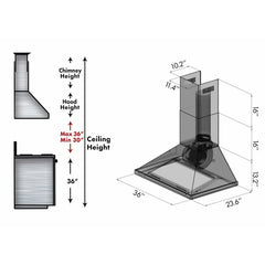 (archived) ZLINE Professional Convertible Vent Wall Mount Range Hood in Stainless Steel - 696 - The Home Selection