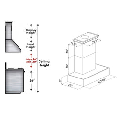 (archived) ZLINE Remote Blower Ducted Designer Series Wooden Wall Mount Range Hood in Butcher Block - 681W-RD/RS - The Home Selection