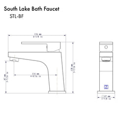(archived) ZLINE South Lake Bath Faucet in Chrome, STL-BF-CH - The Home Selection